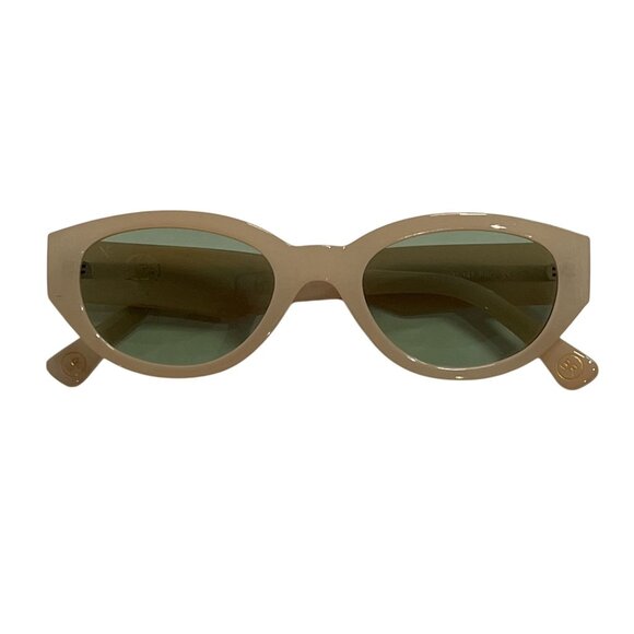 Dime Optics x Bretman Rock Revolve 444 Sunglasses in Pearl Sage Green Polarized - Picture 2 of 5